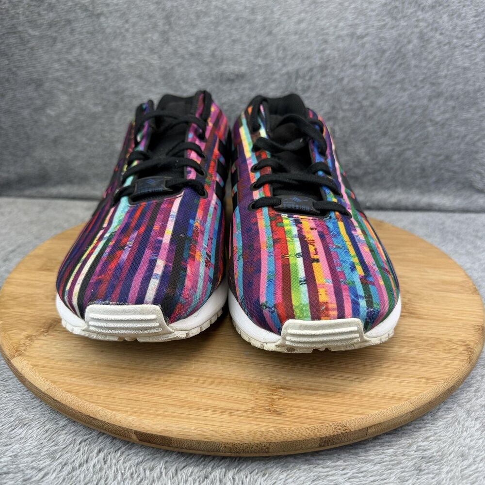 Adidas ZX Flux Shoes Mens Size 11 Multicolor Striped Running Sneakers S76504 - Picture 2 of 11